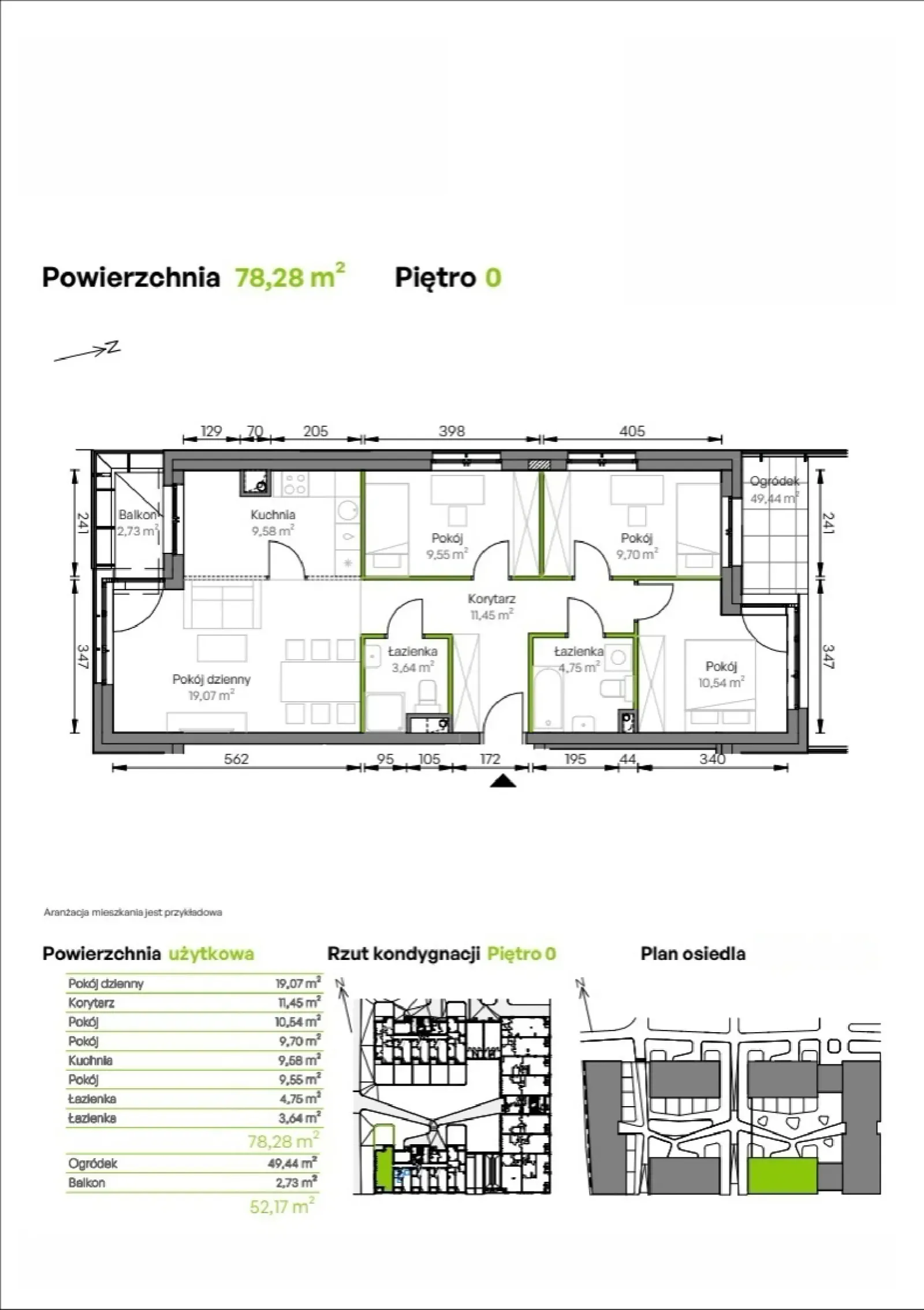 Rzut: Lokal D3/00/05, 4 pok.
