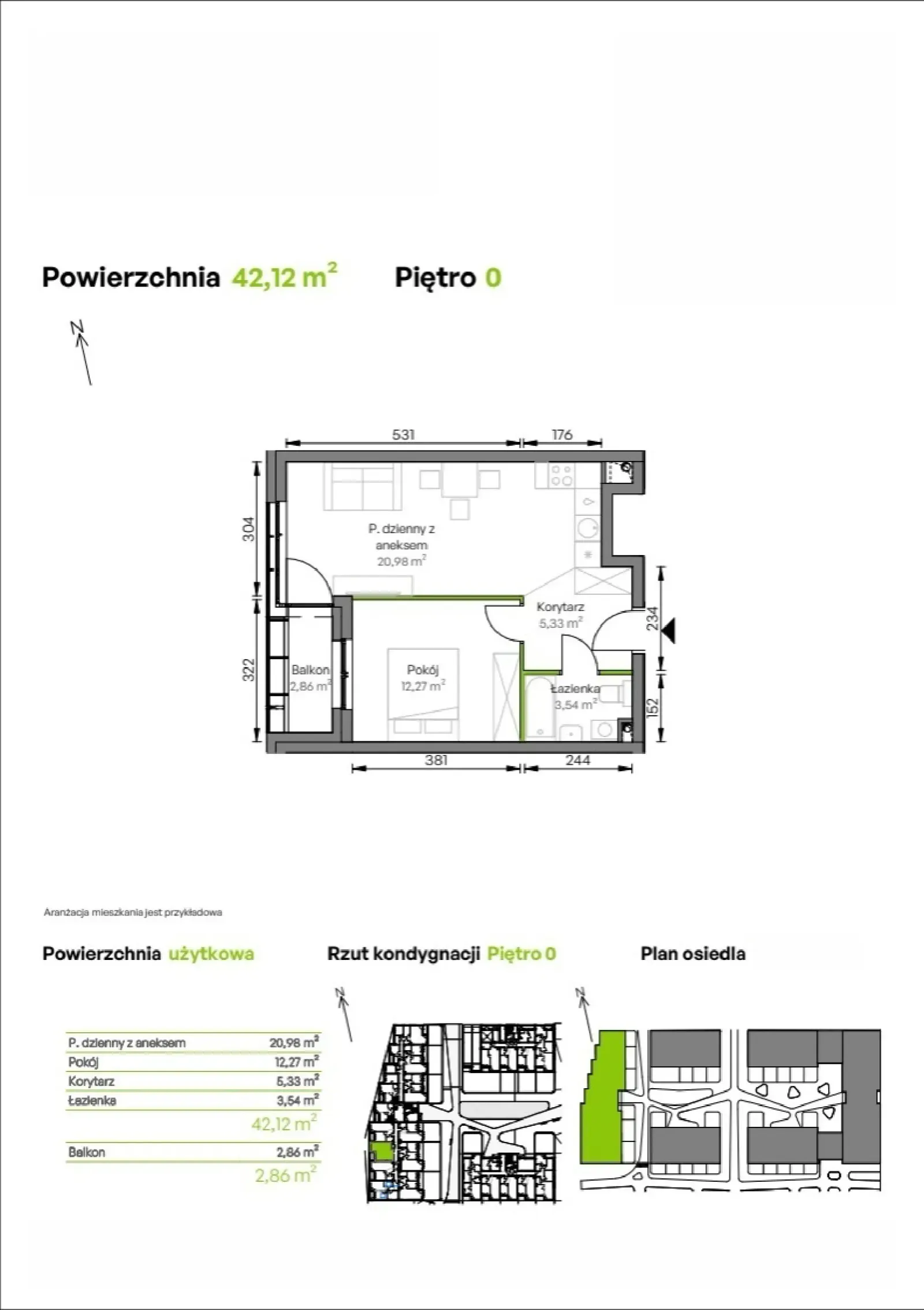Rzut: Lokal A1/00/06, 2 pok.