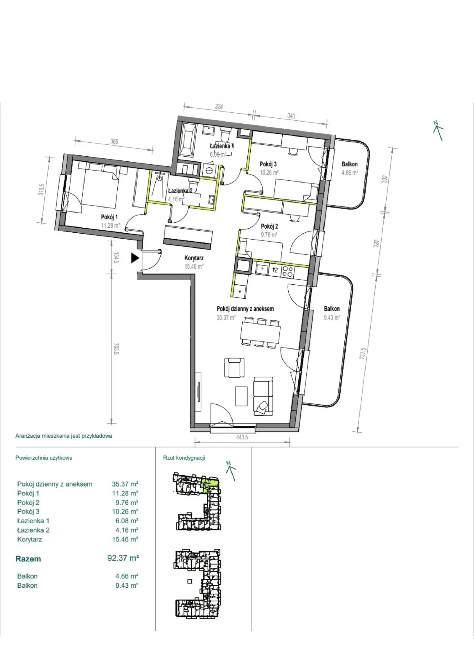 Floor plan: Apartment no. A/2/40