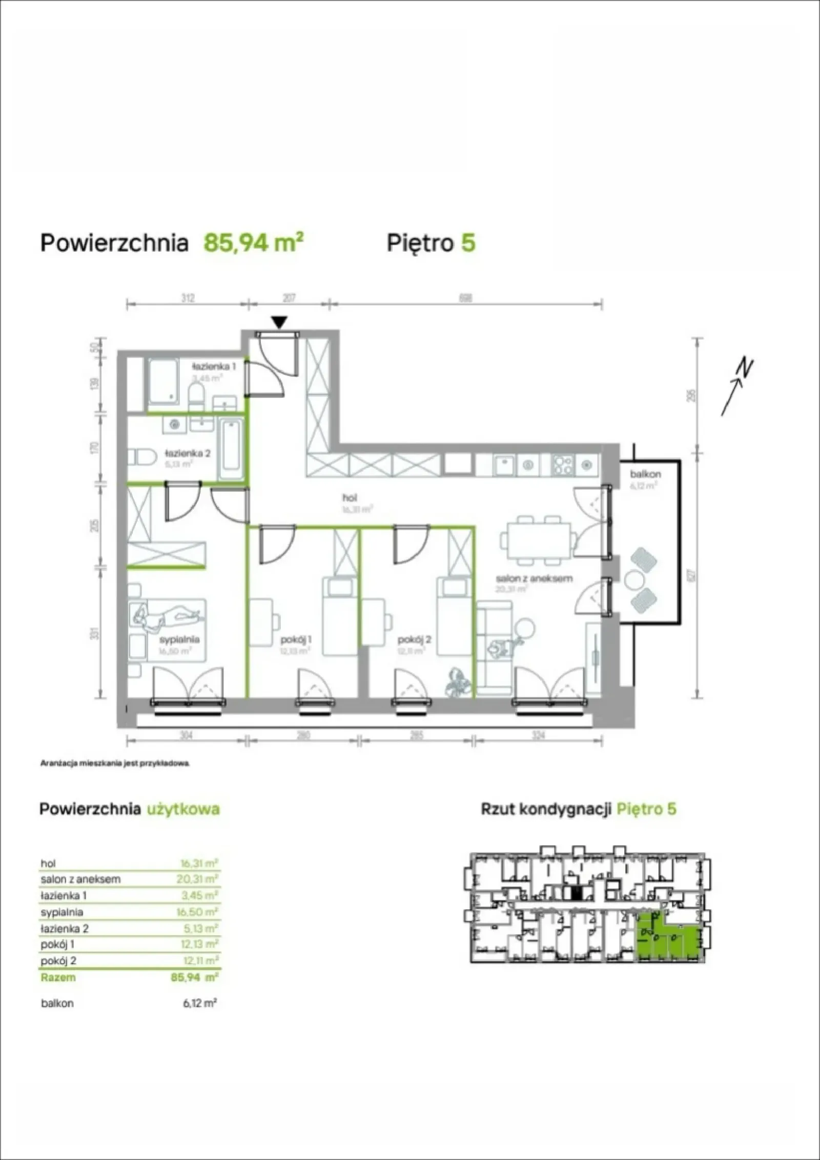 Rzut: Lokal 5/A/05, 4 pok.