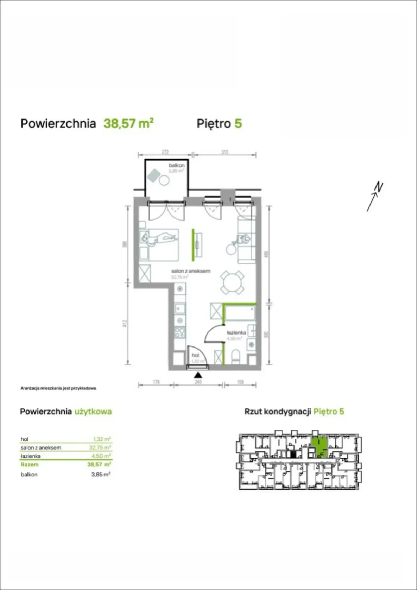 Rzut: Lokal 5/A/08, 1 pok.