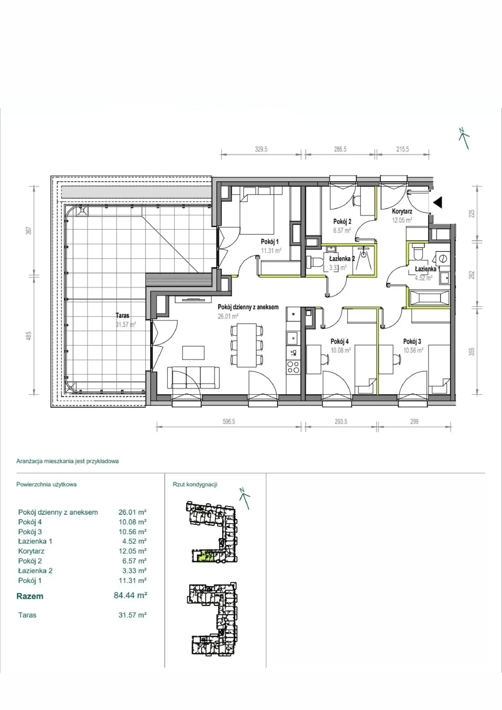 Floor plan: Apartment no. A/2/72