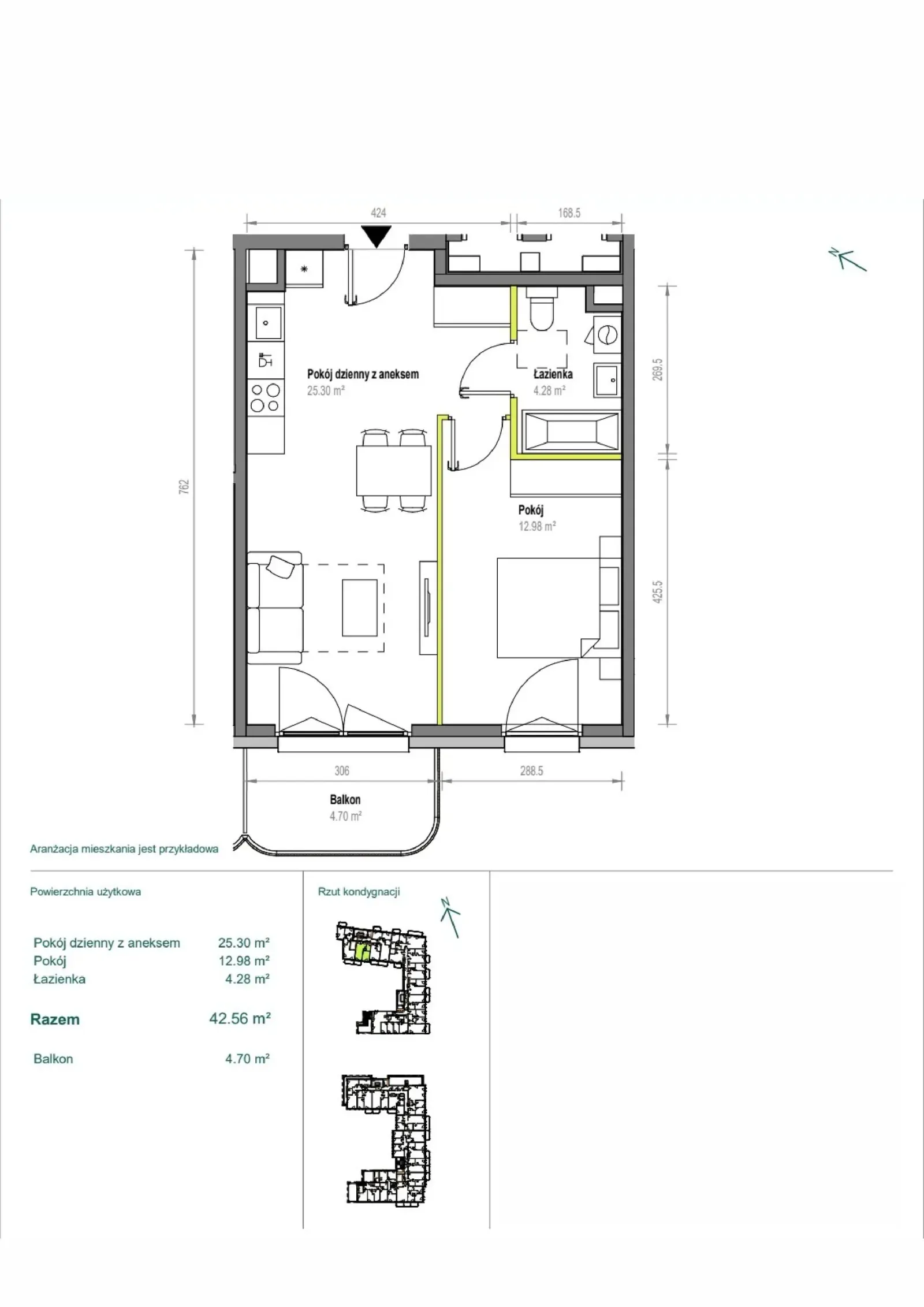 Floor plan: Apartment no. A/1/19