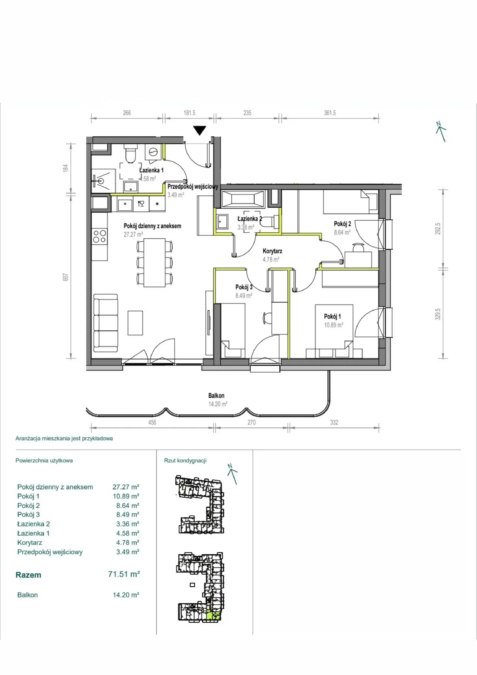 Floor plan: Apartment no. B/2/138