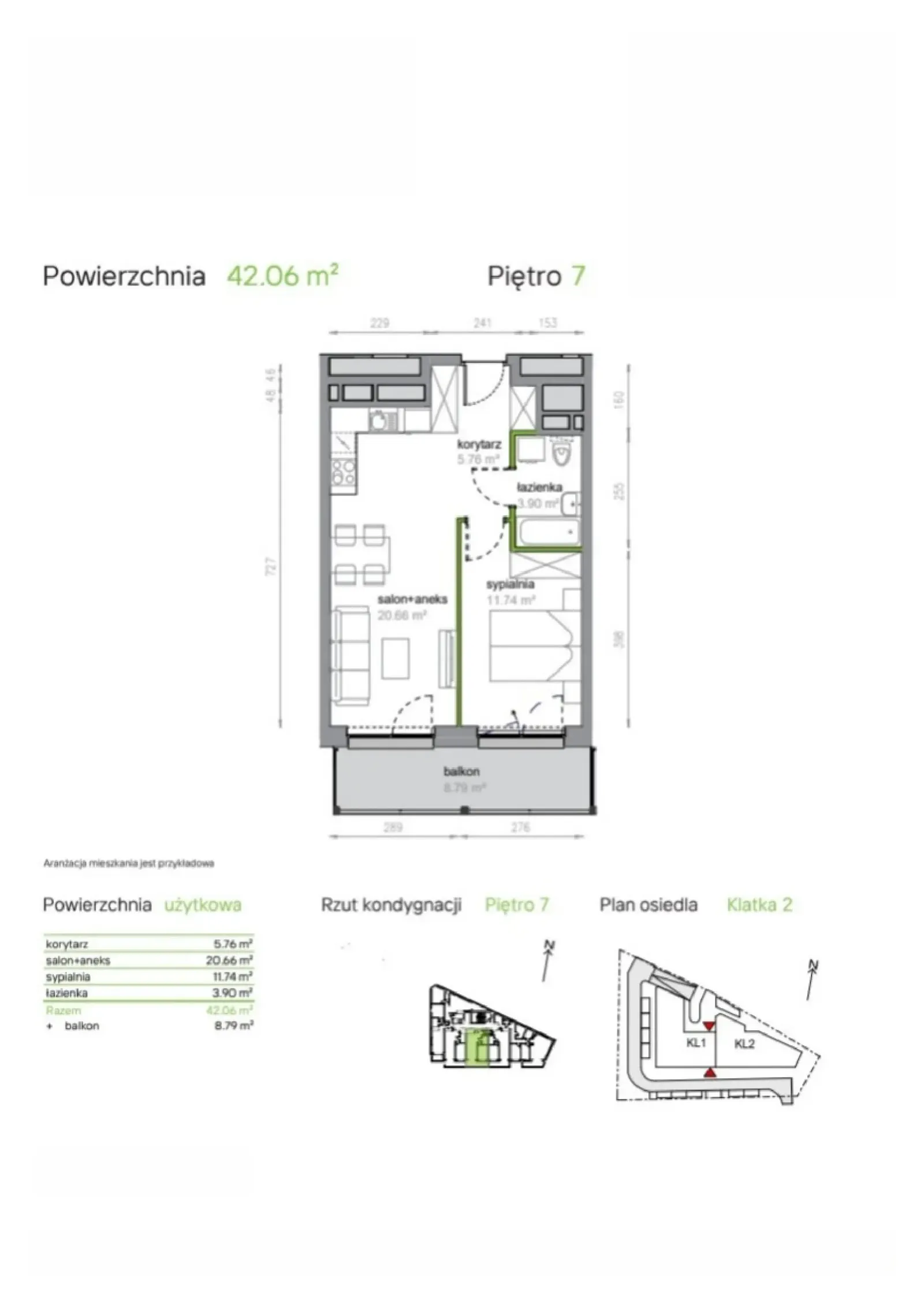 Floor plan: Apartment no. K2/7/33
