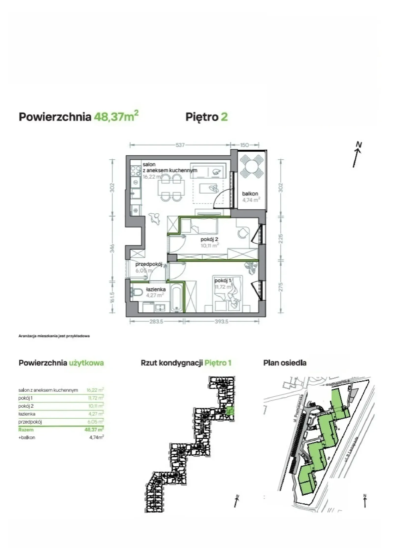 Floor plan: Apartment no. B/KL2/2/02