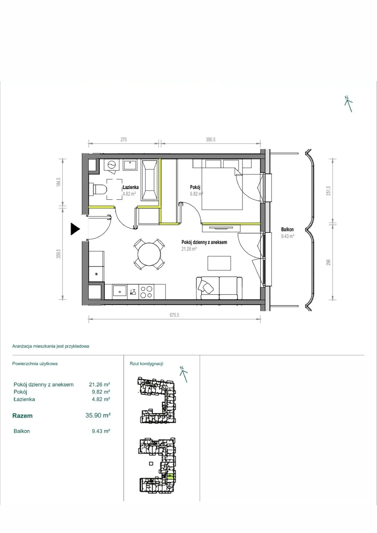 Floor plan: Apartment no. B/2/131