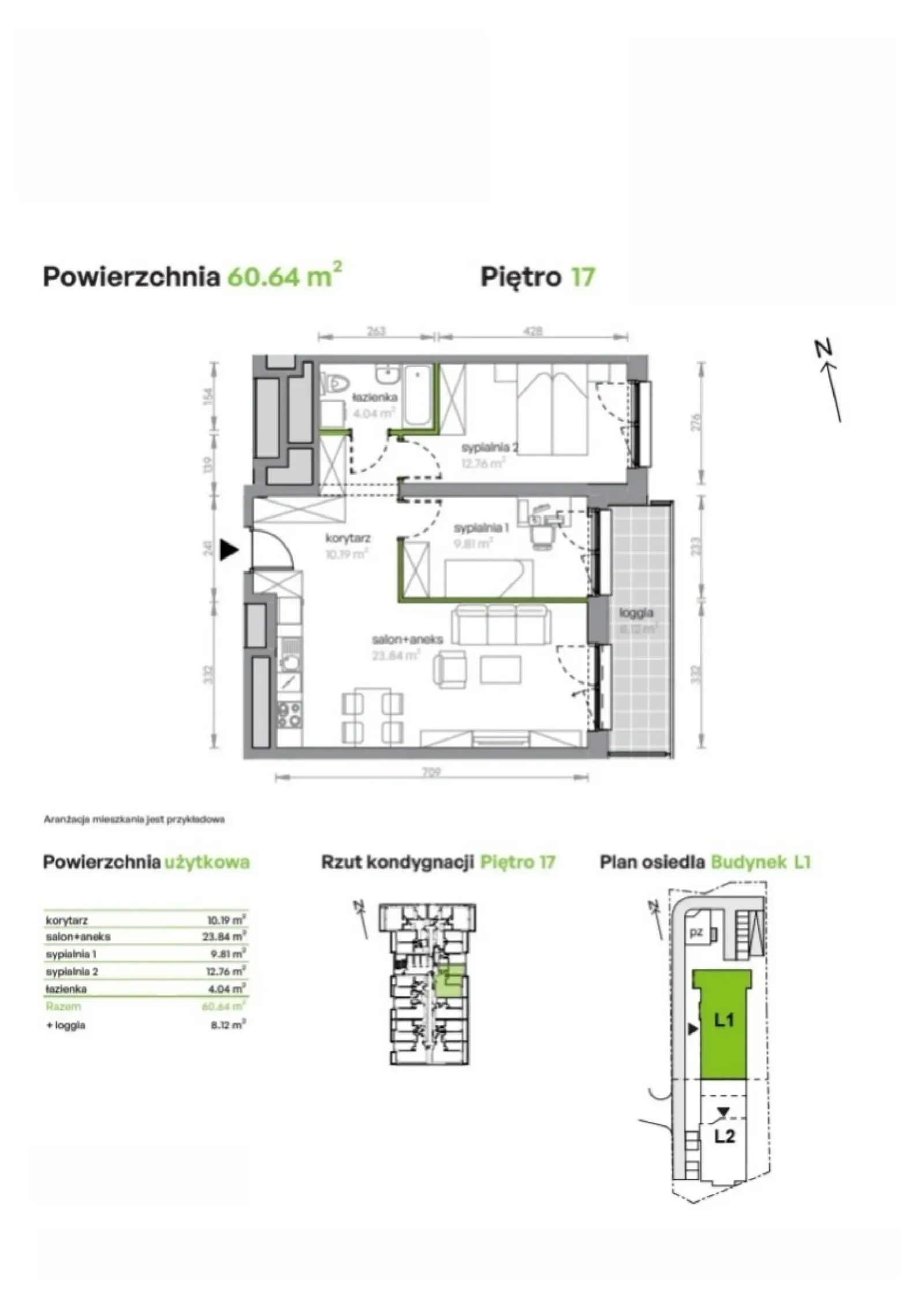 Rzut: Lokal L1/17/158, 3 pok.
