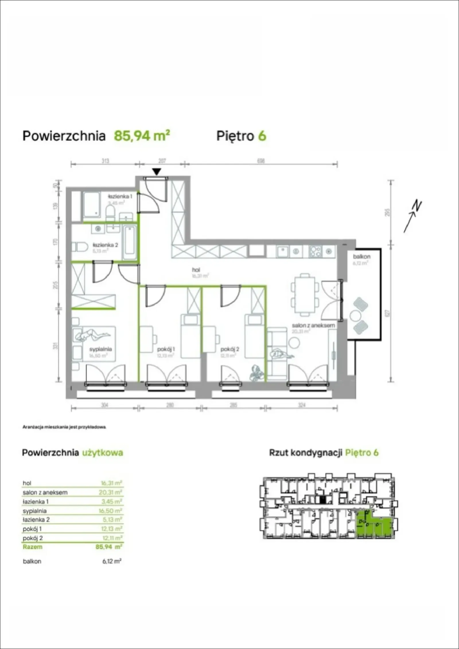 Rzut: Lokal 6/A/05, 4 pok.