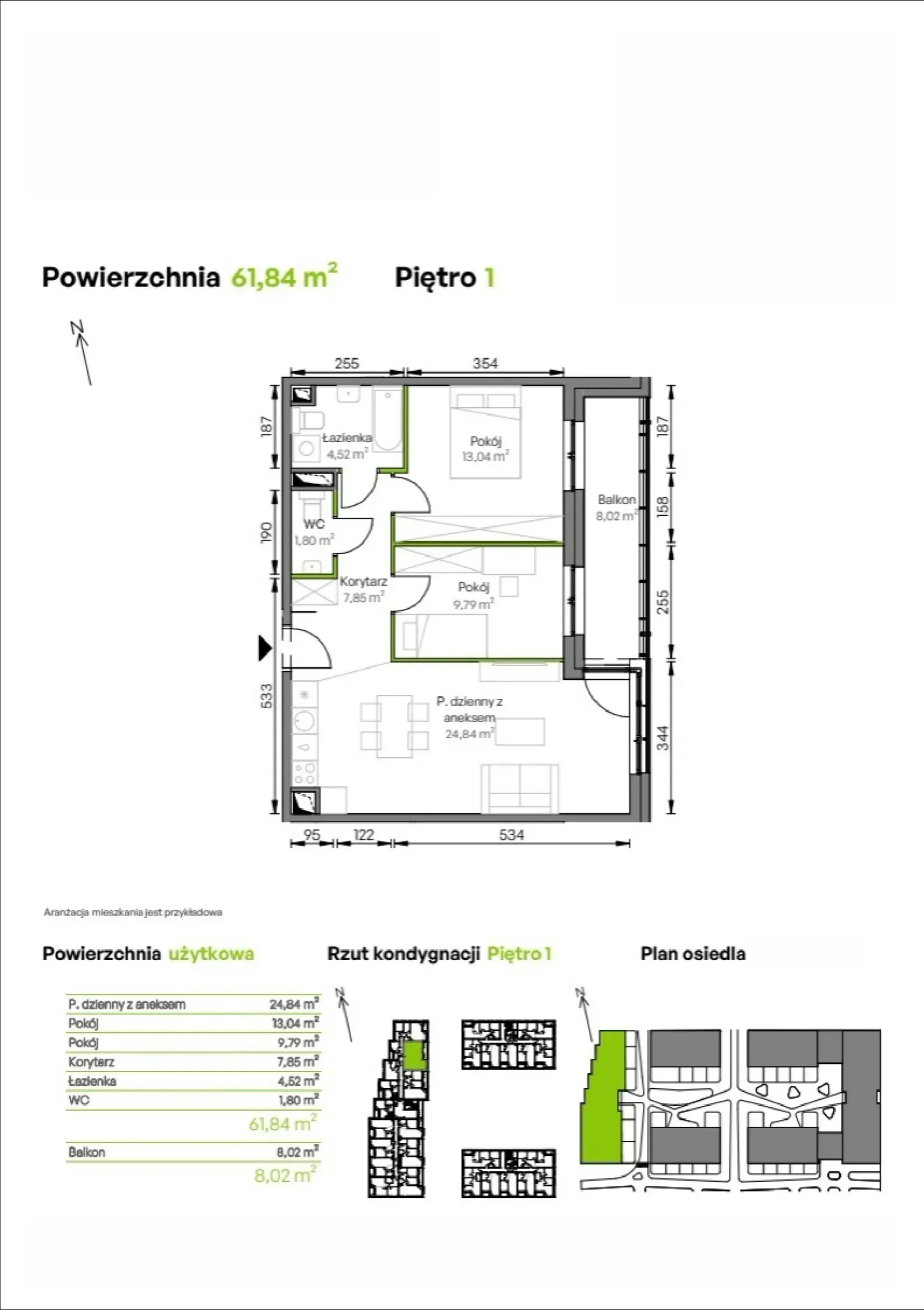 Floor plan: Apartment no. A1/01/22