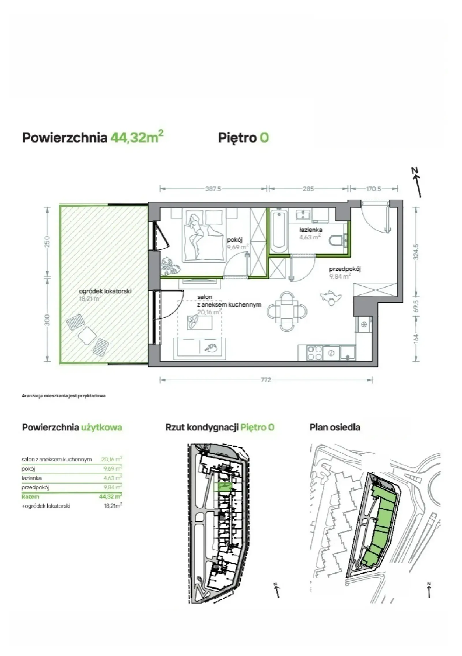 Rzut: Lokal A/KL1/0/01, 2 pok.