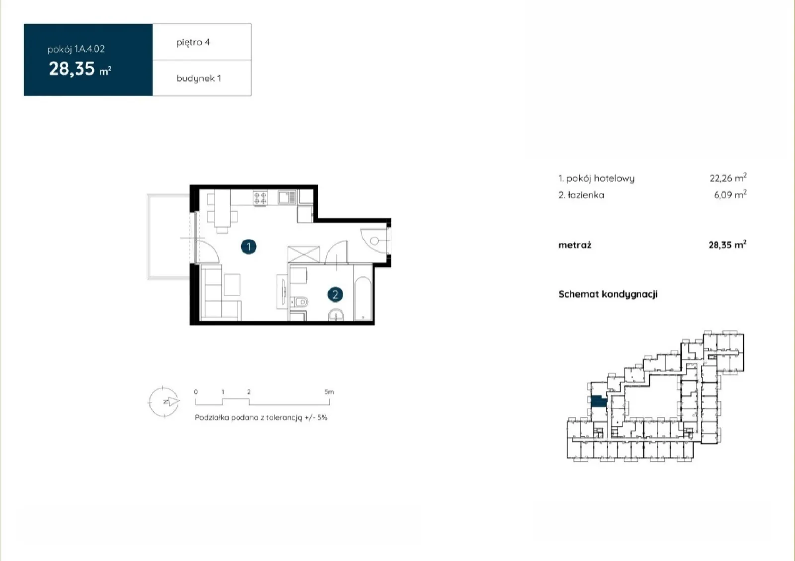Floor plan: Apartment no. 1.A.4.02