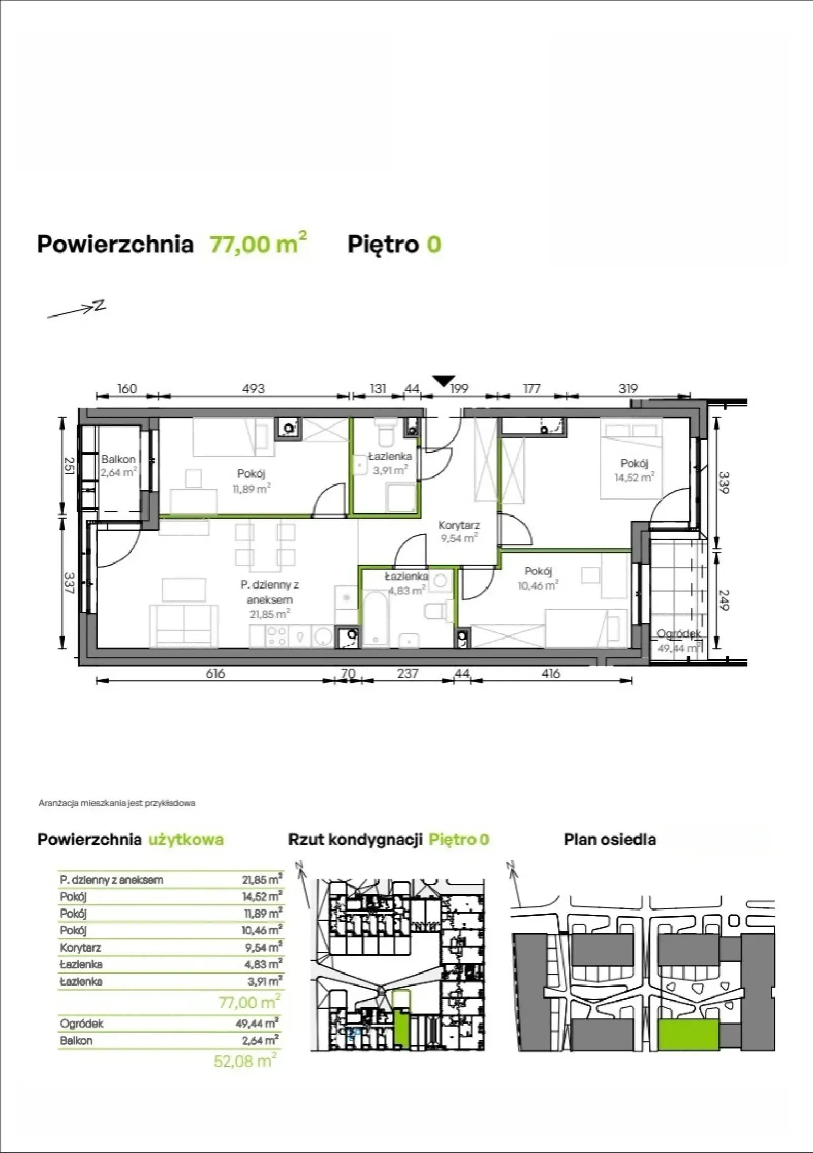 Rzut: Lokal D3/00/01, 4 pok.
