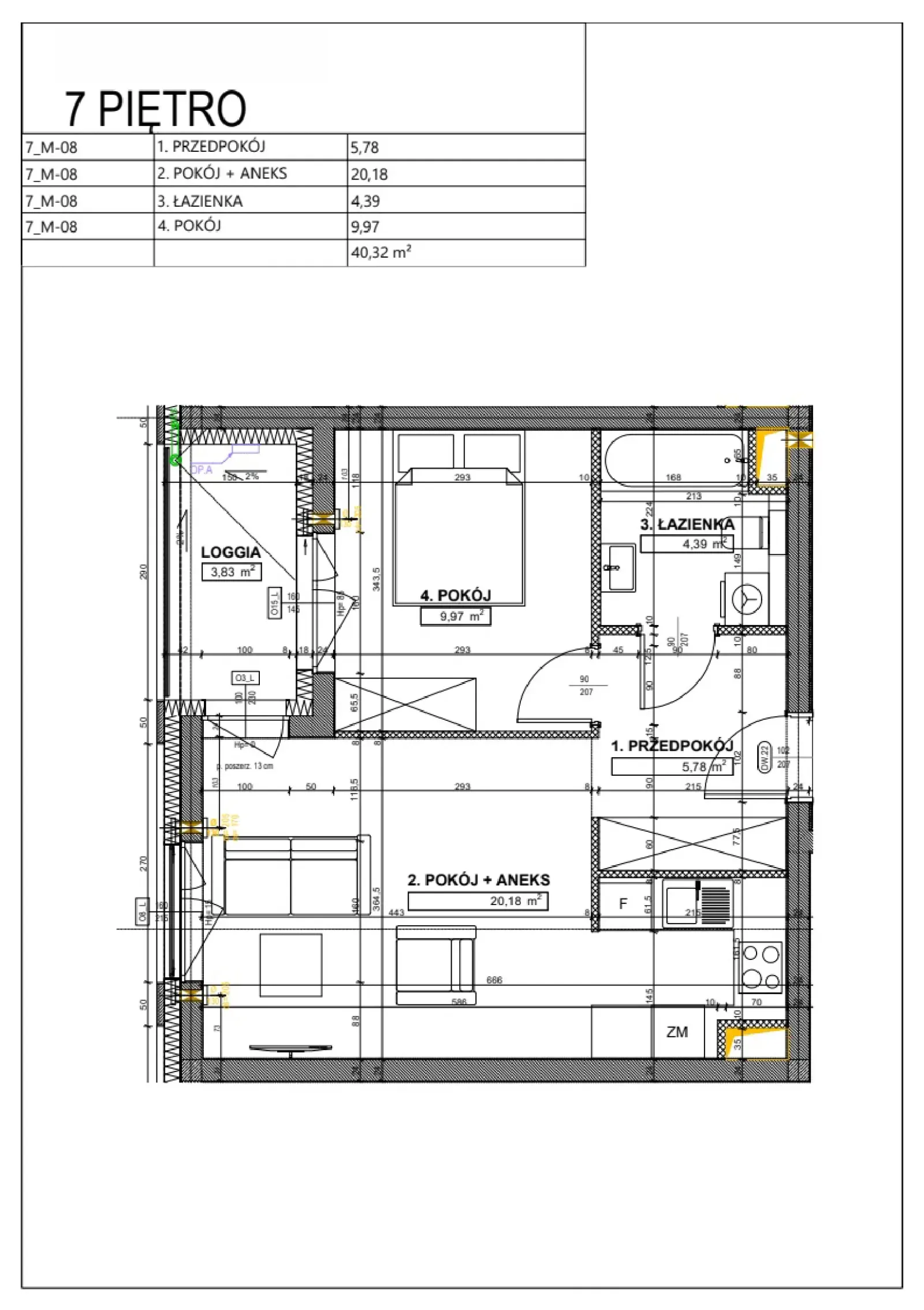 Floor plan: Apartment no. A66