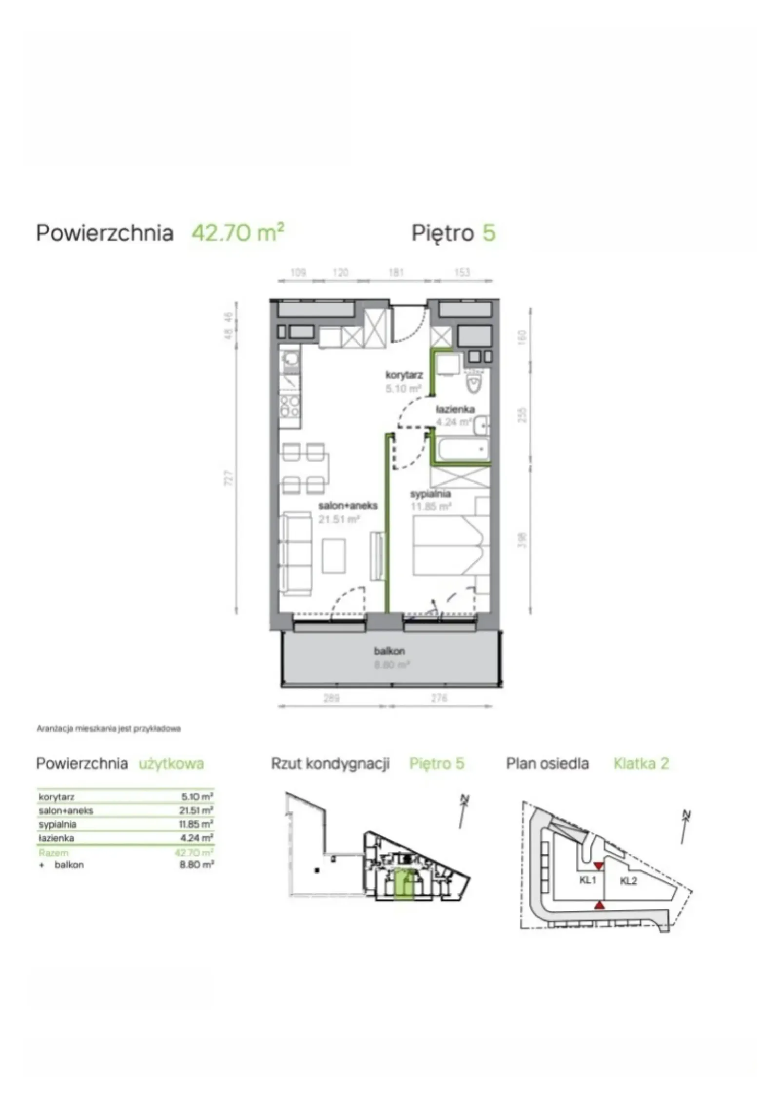 Floor plan: Apartment no. K2/5/23