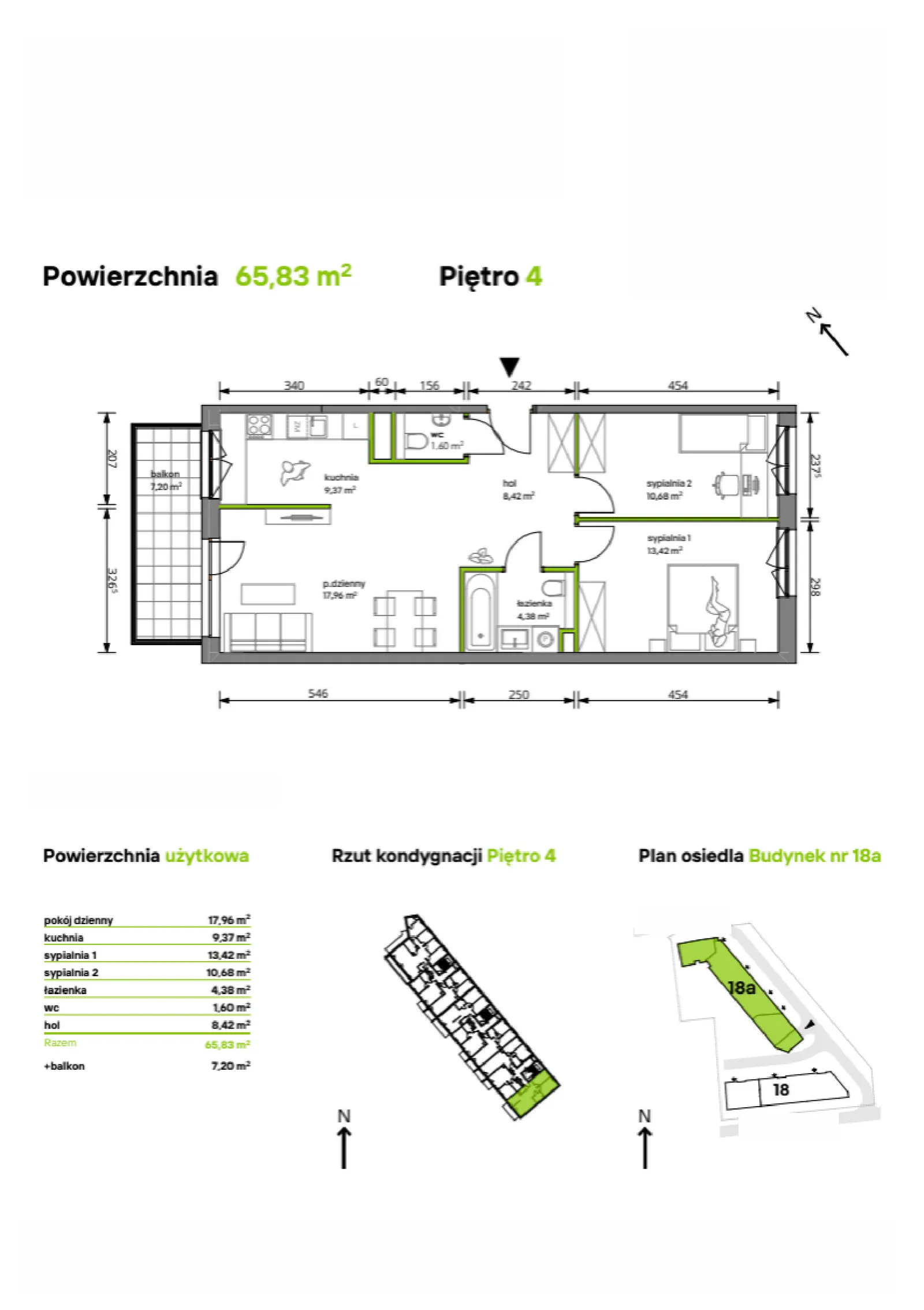 Rzut: Lokal 18A/053, 3 pok.
