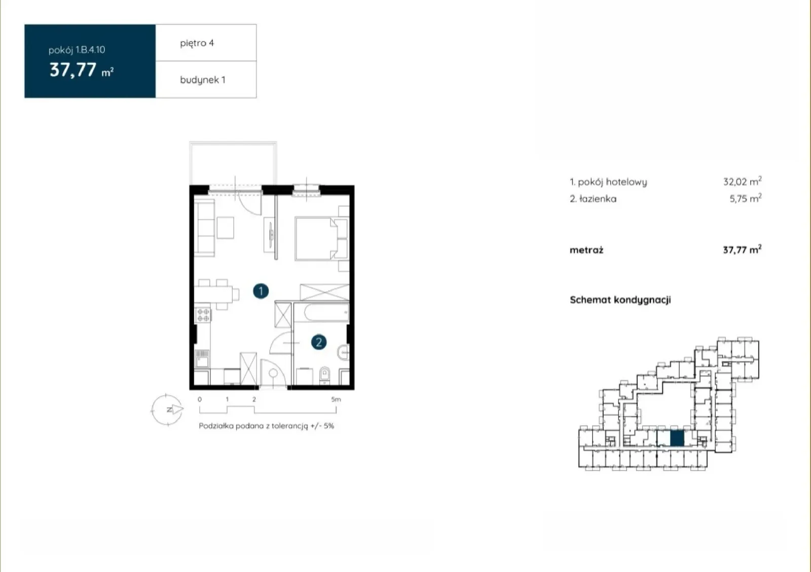 Floor plan: Apartment no. 1.B.4.10