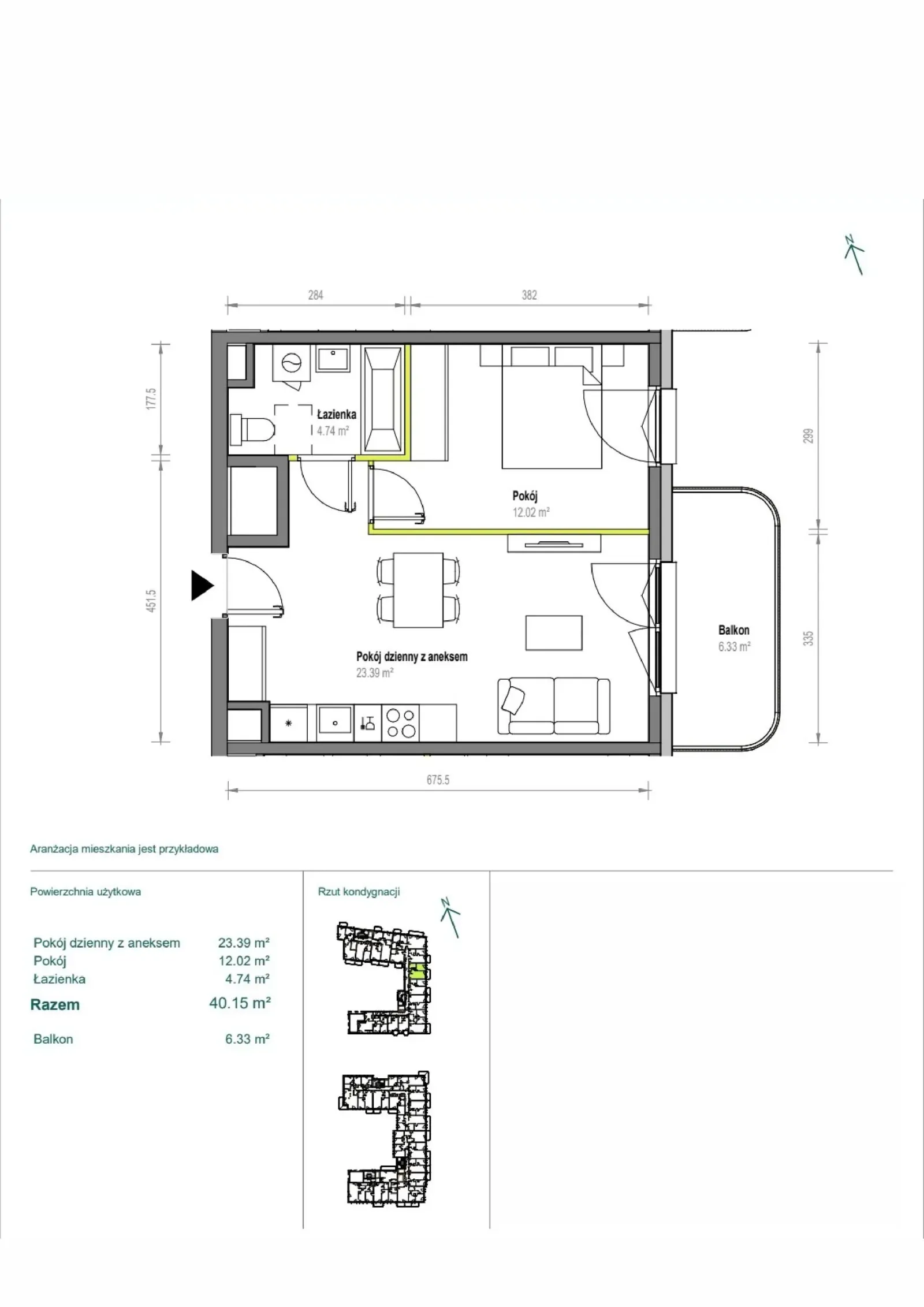 Floor plan: Apartment no. A/2/66