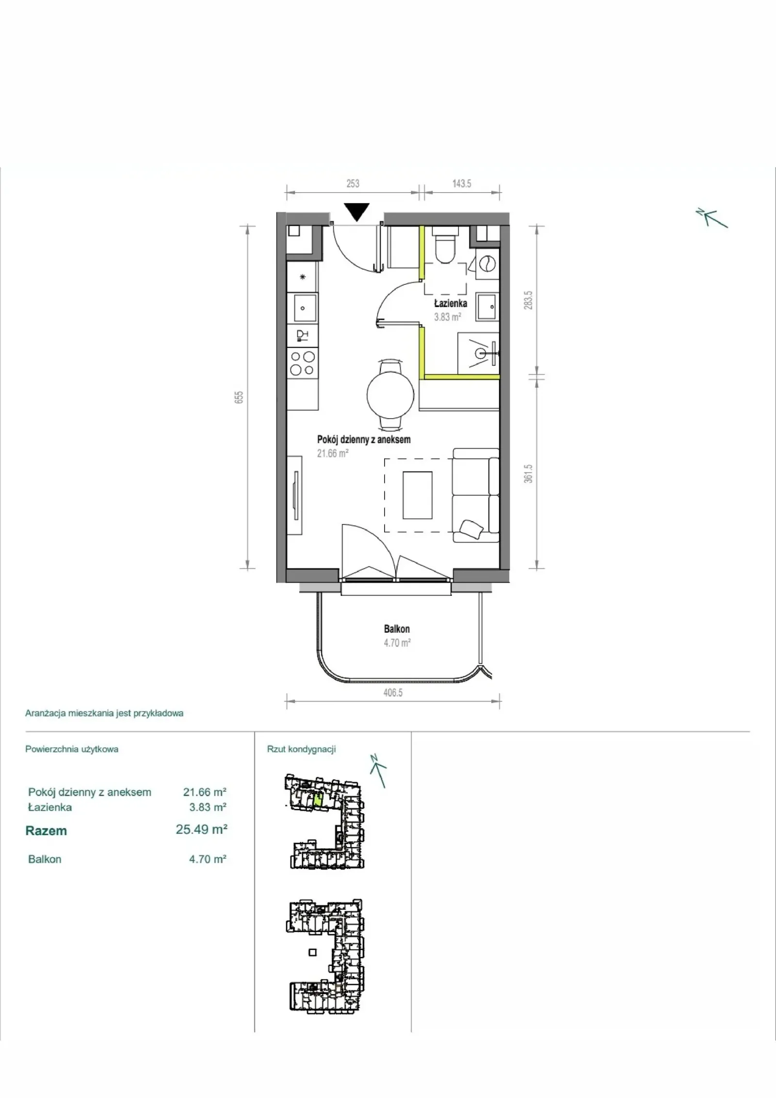 Floor plan: Apartment no. A/1/2