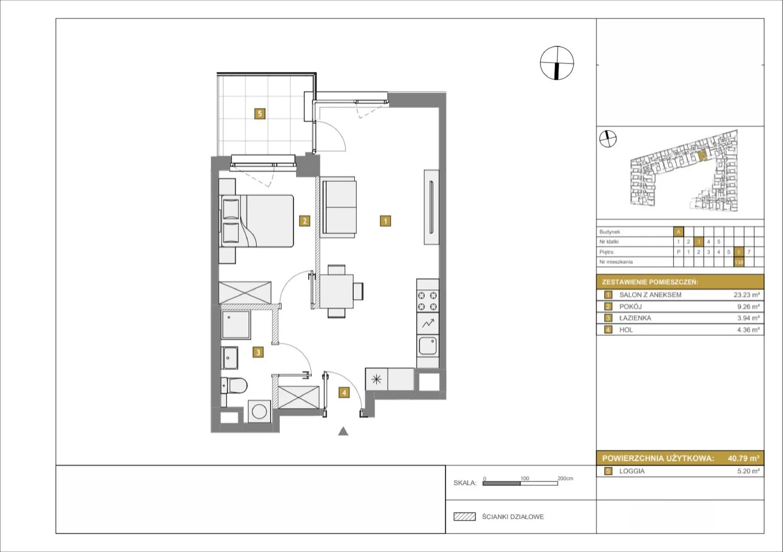 Floor plan: Apartment no. A138