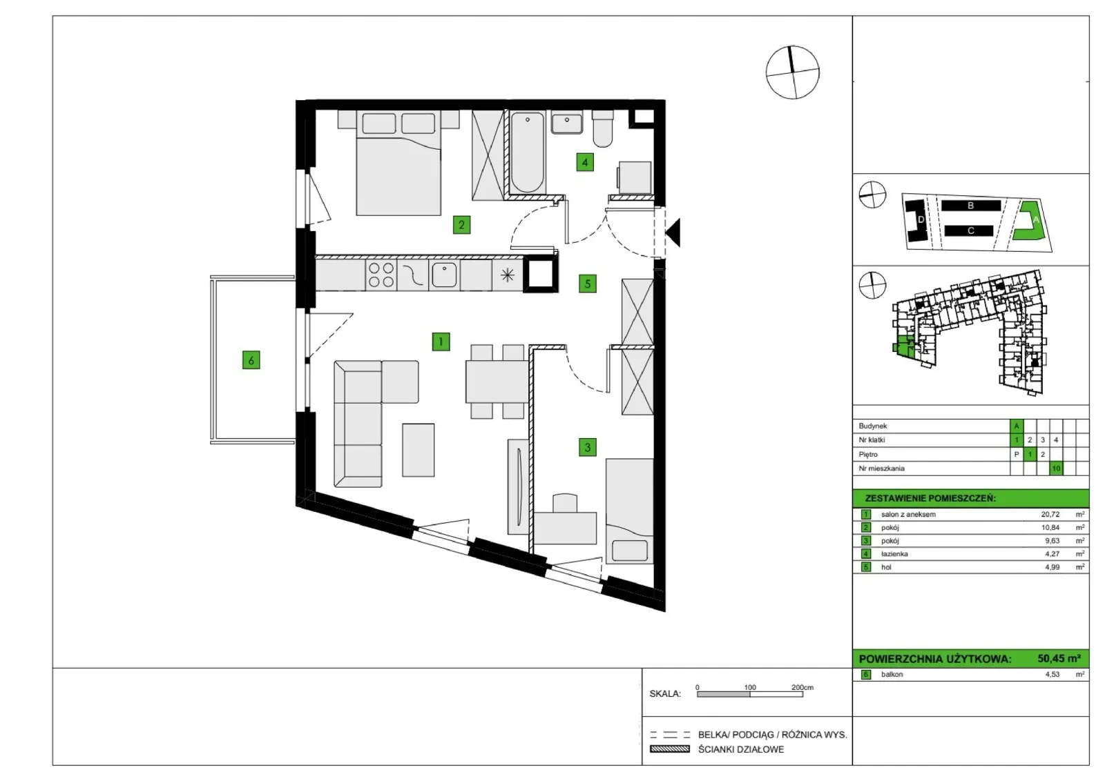 Floor plan: Apartment no. A10