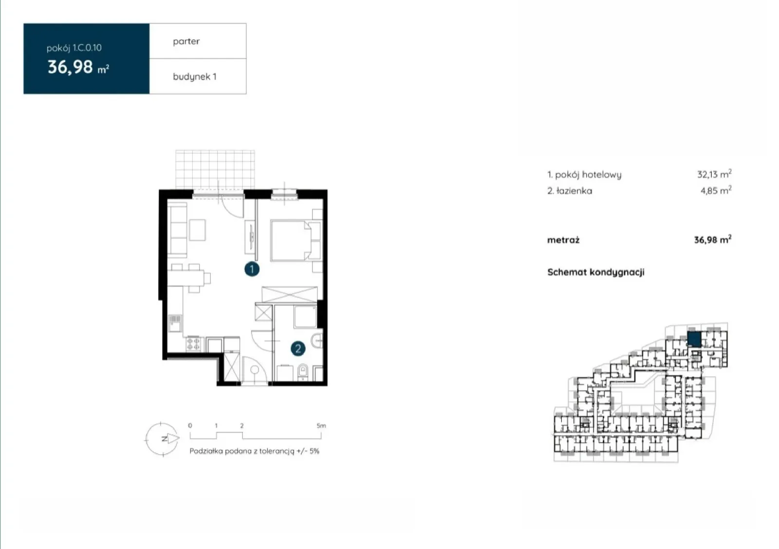 Floor plan: Apartment no. 1.C.0.10