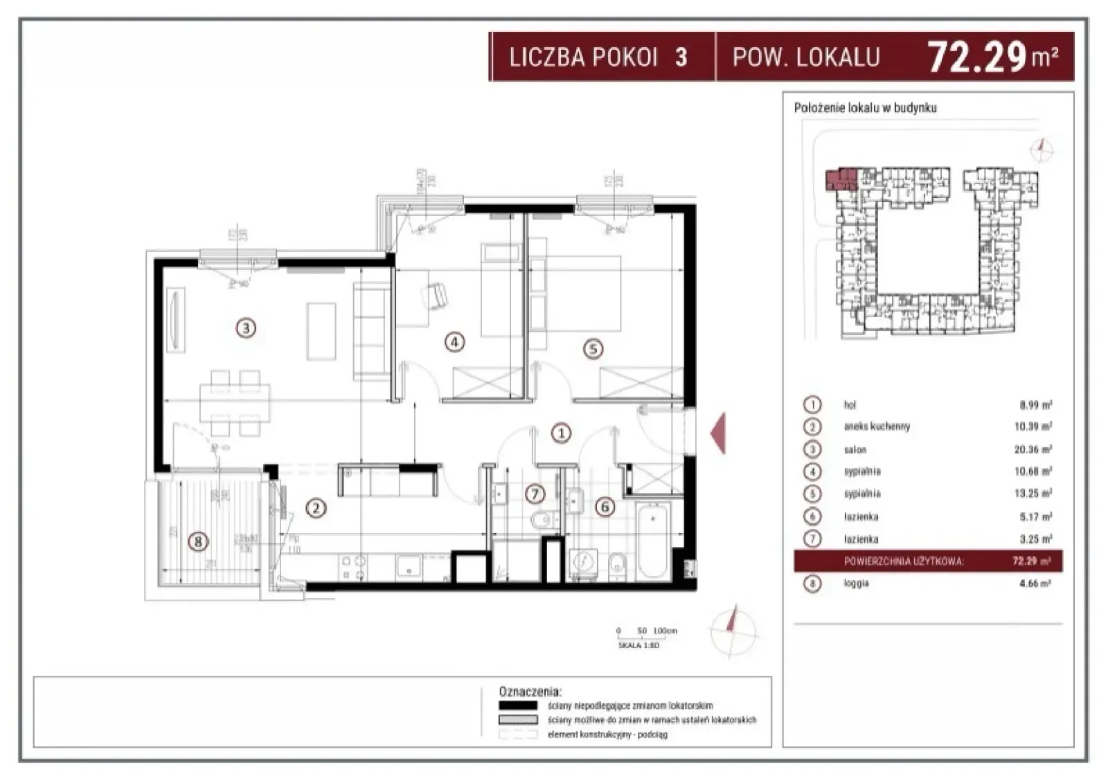 Floor plan: Apartment no. H/6/187