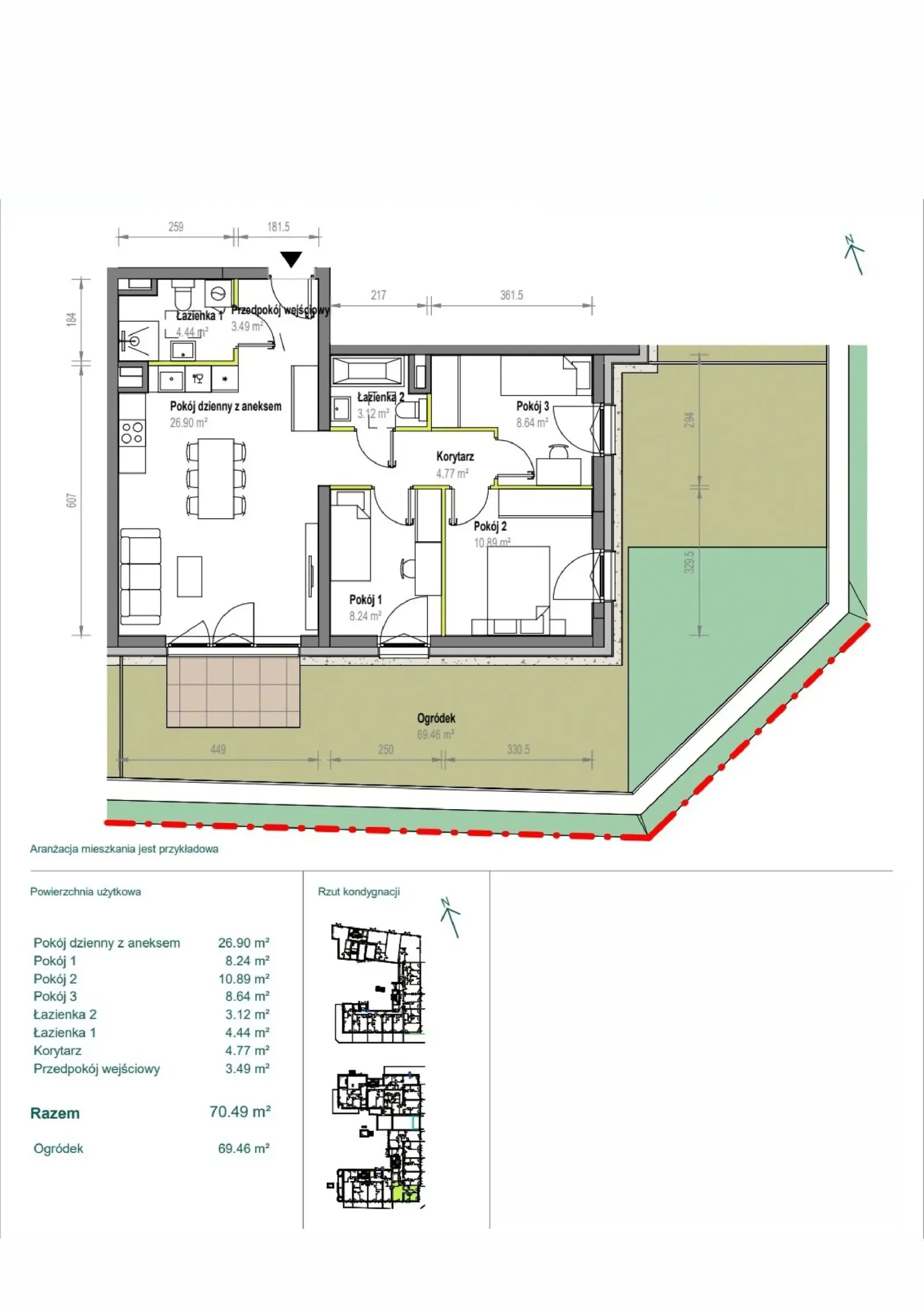Floor plan: Apartment no. B/2/128