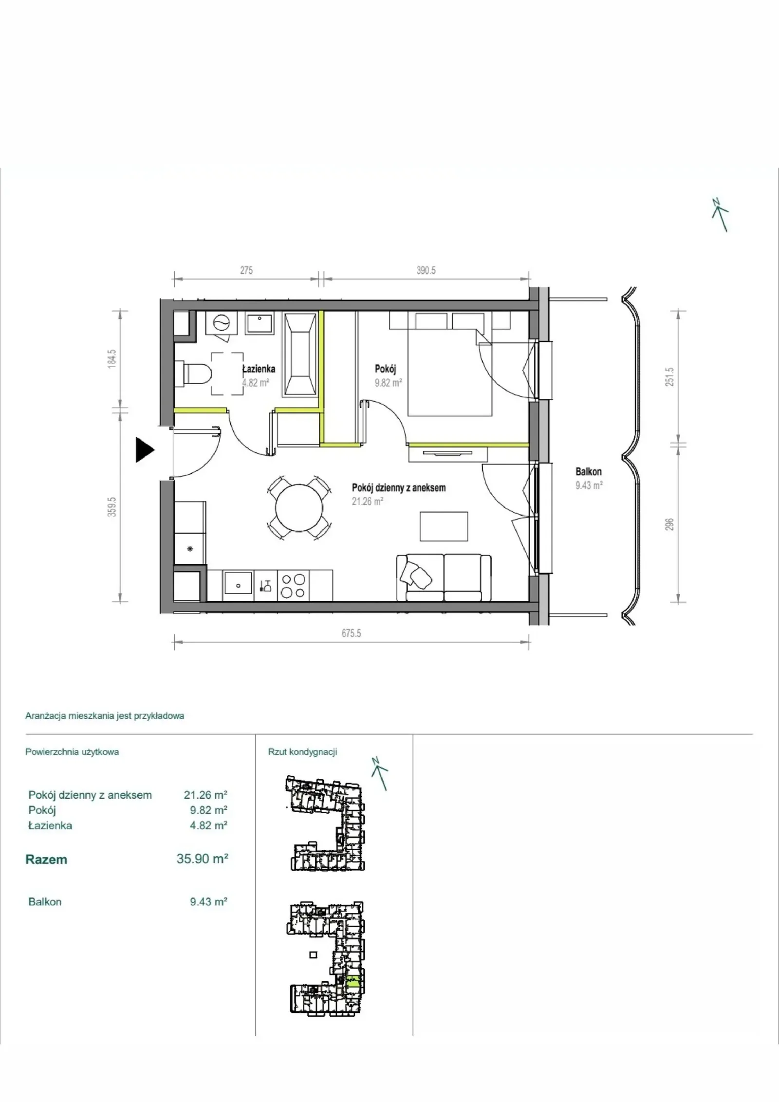 Floor plan: Apartment no. B/2/136