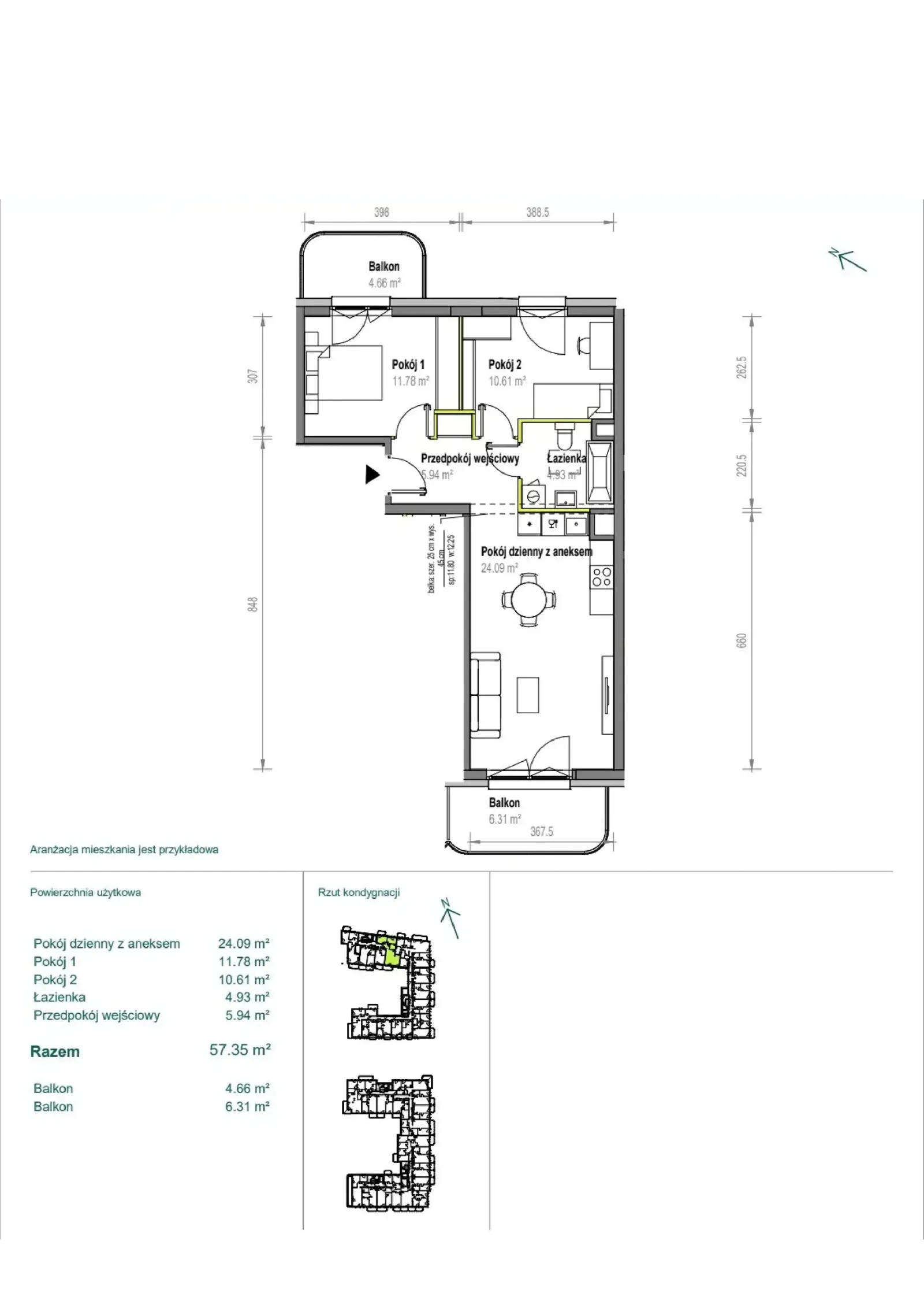 Floor plan: Apartment no. A/1/9