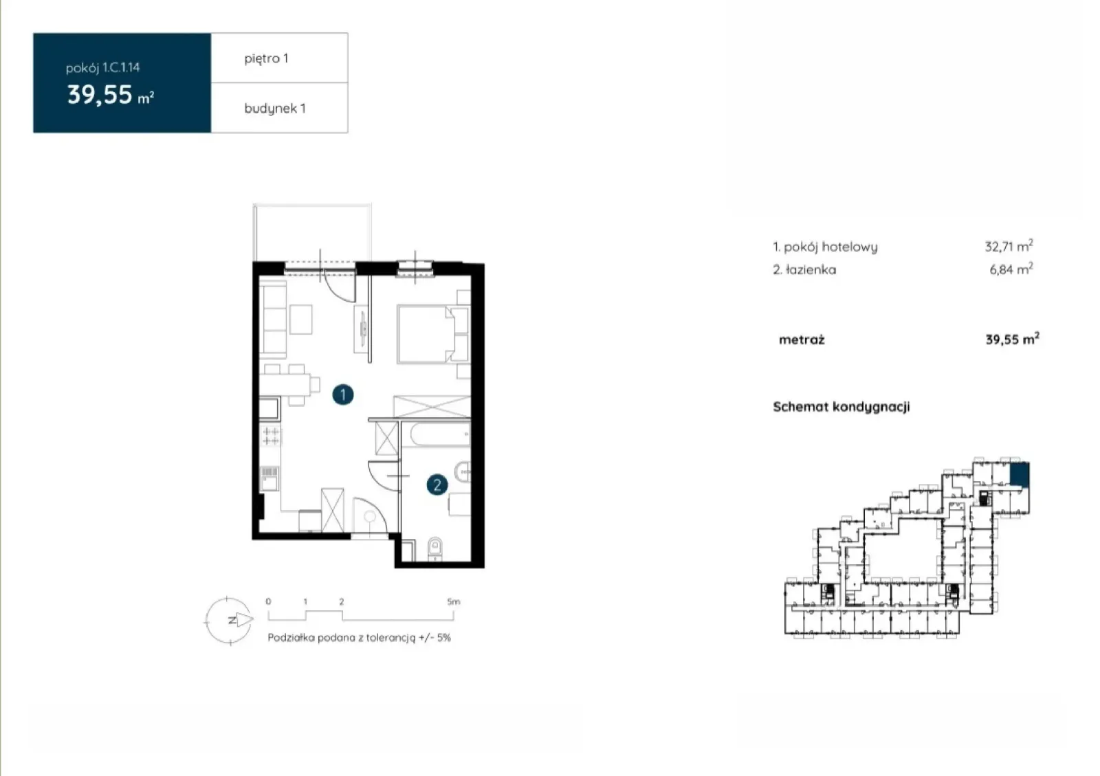 Floor plan: Apartment no. 1.C.1.14