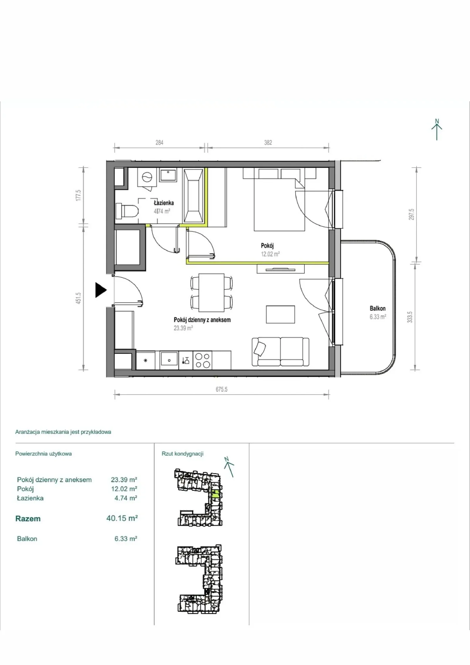 Floor plan: Apartment no. A/2/54
