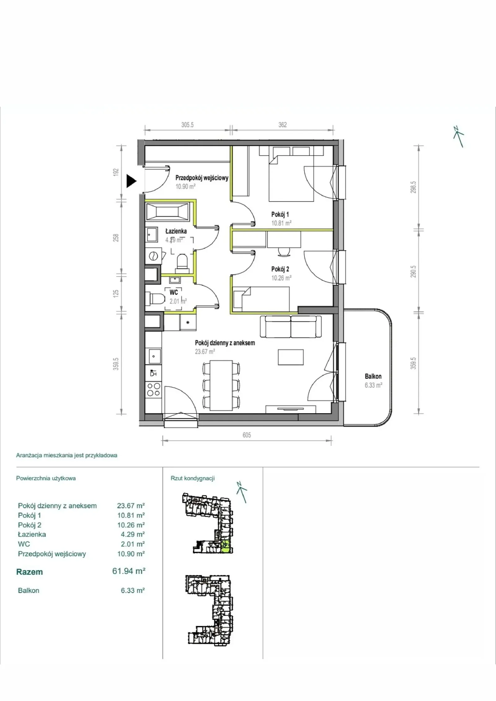 Floor plan: Apartment no. A/2/79