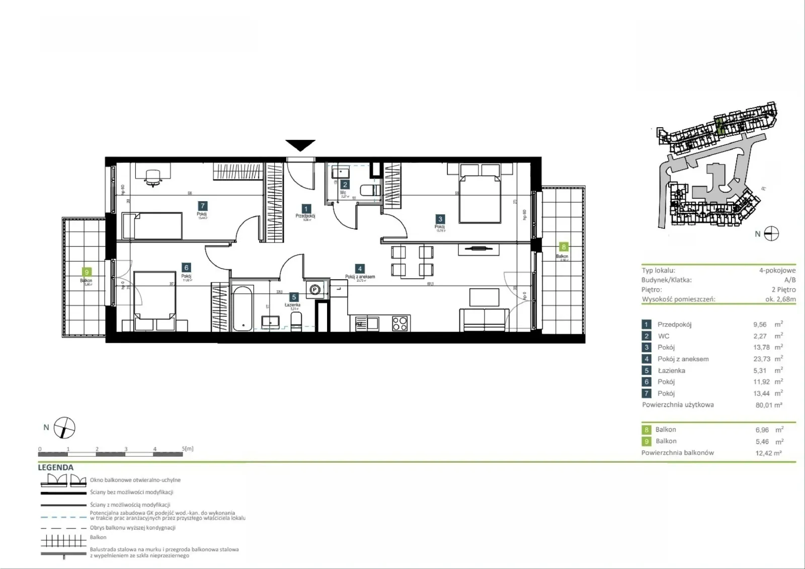 Floor plan: Apartment no. AB0203