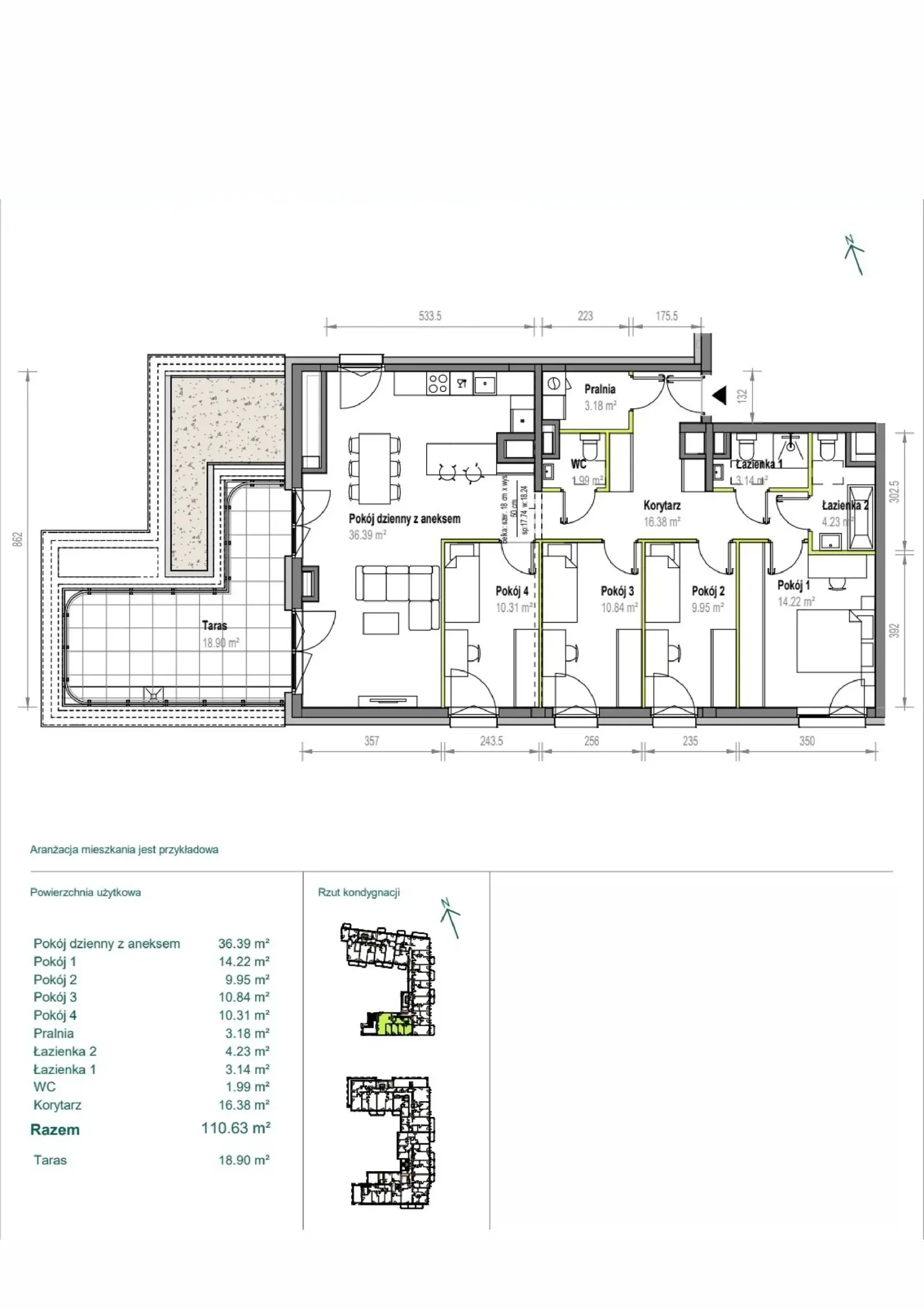 Floor plan: Apartment no. A/2/80