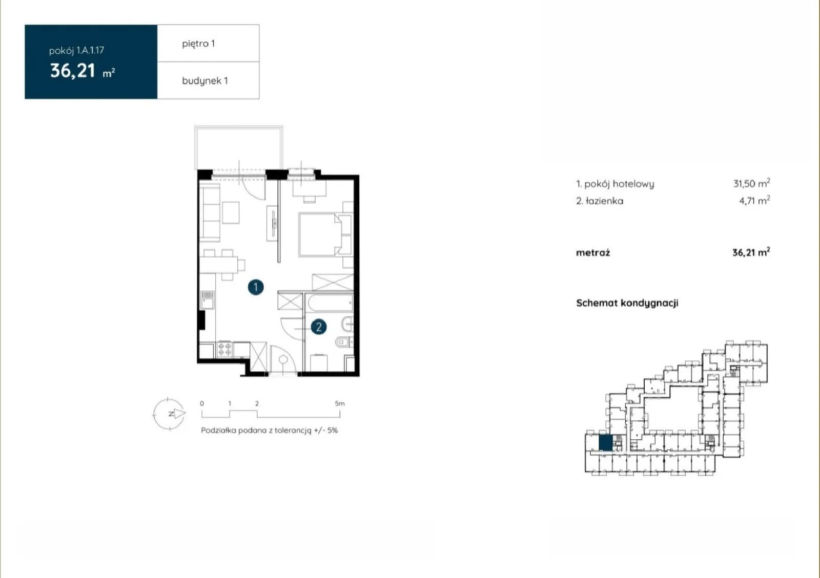 Floor plan: Apartment no. 1.A.1.17