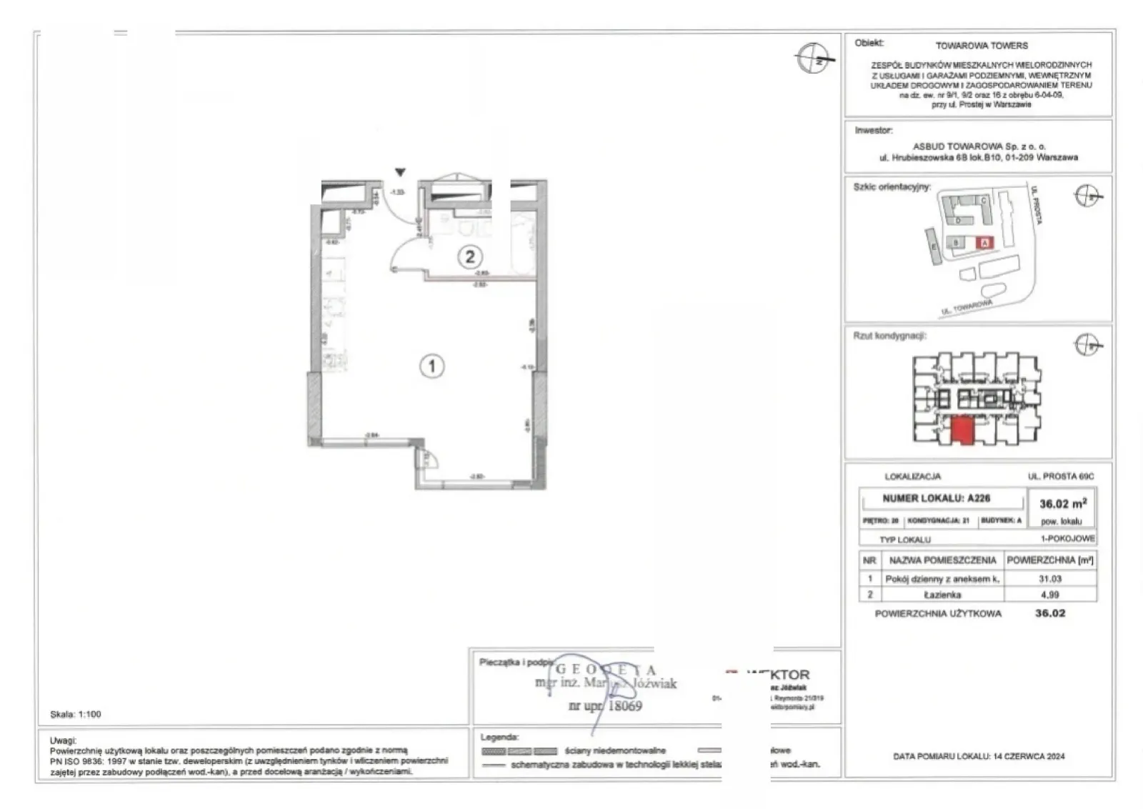 Floor plan: Apartment no. A.226