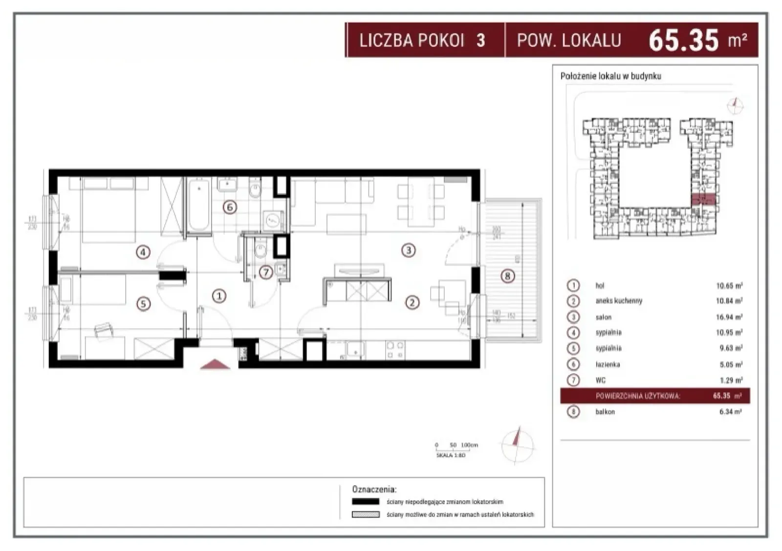 Floor plan: Apartment no. C/4/73