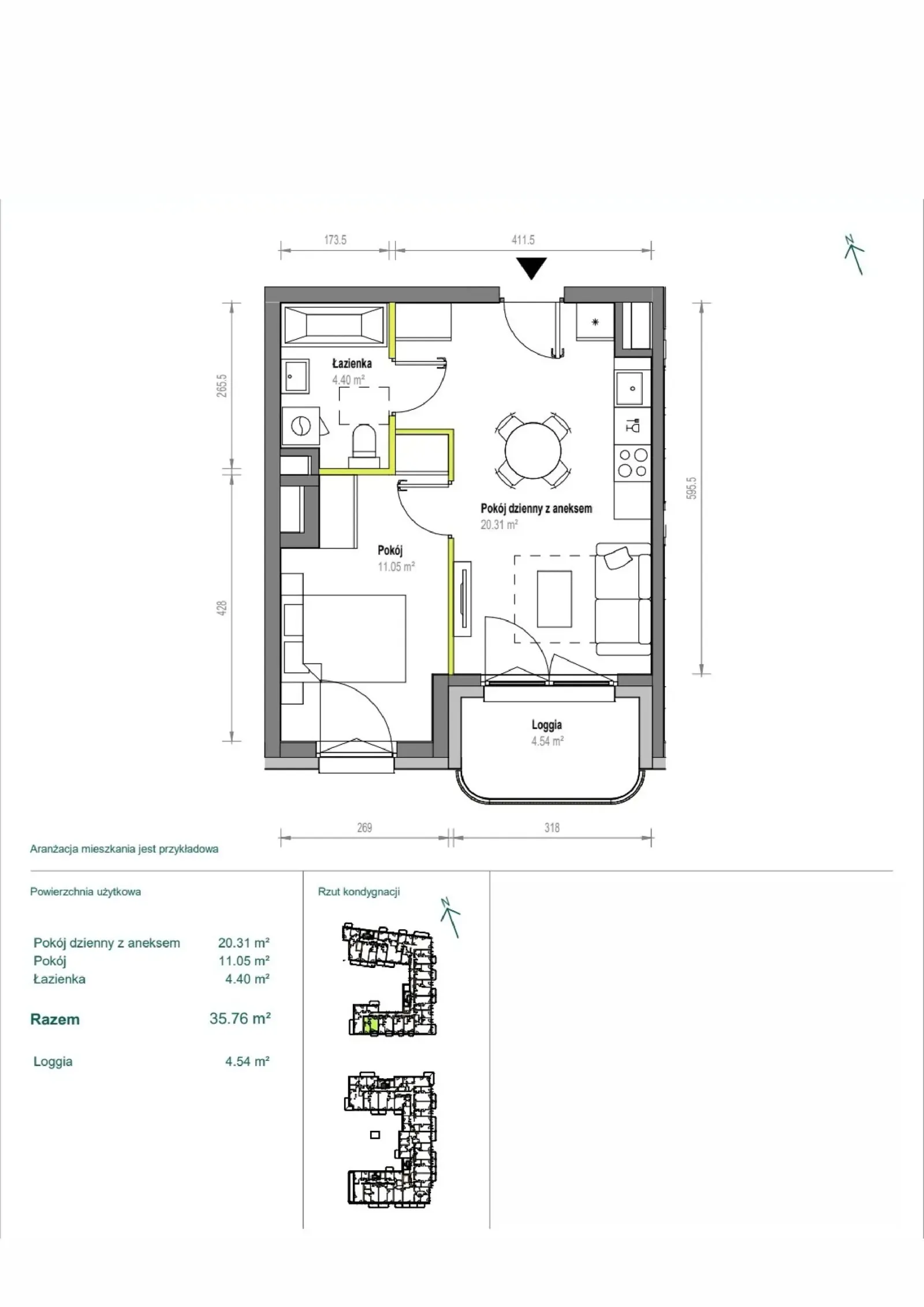 Floor plan: Apartment no. A/2/49