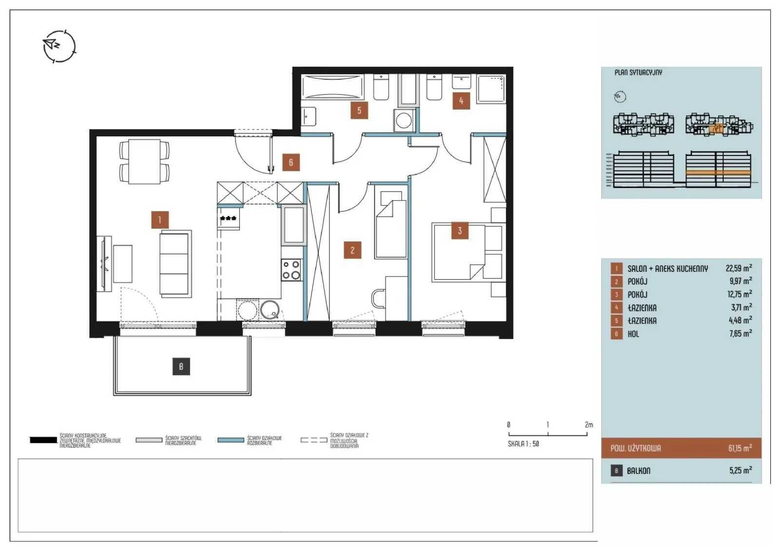Floor plan: Apartment no. B9/089