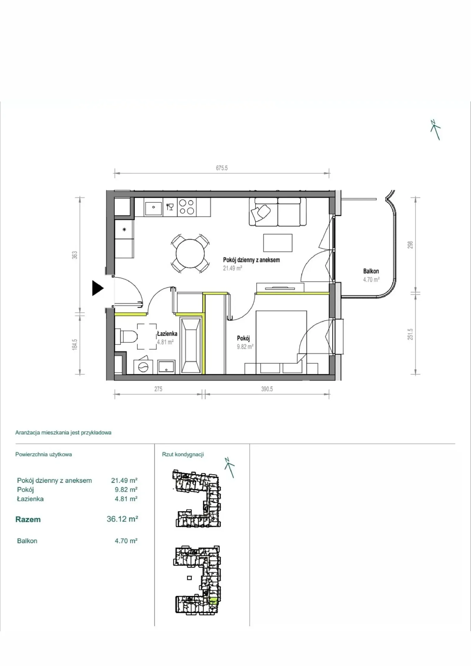Floor plan: Apartment no. B/2/132