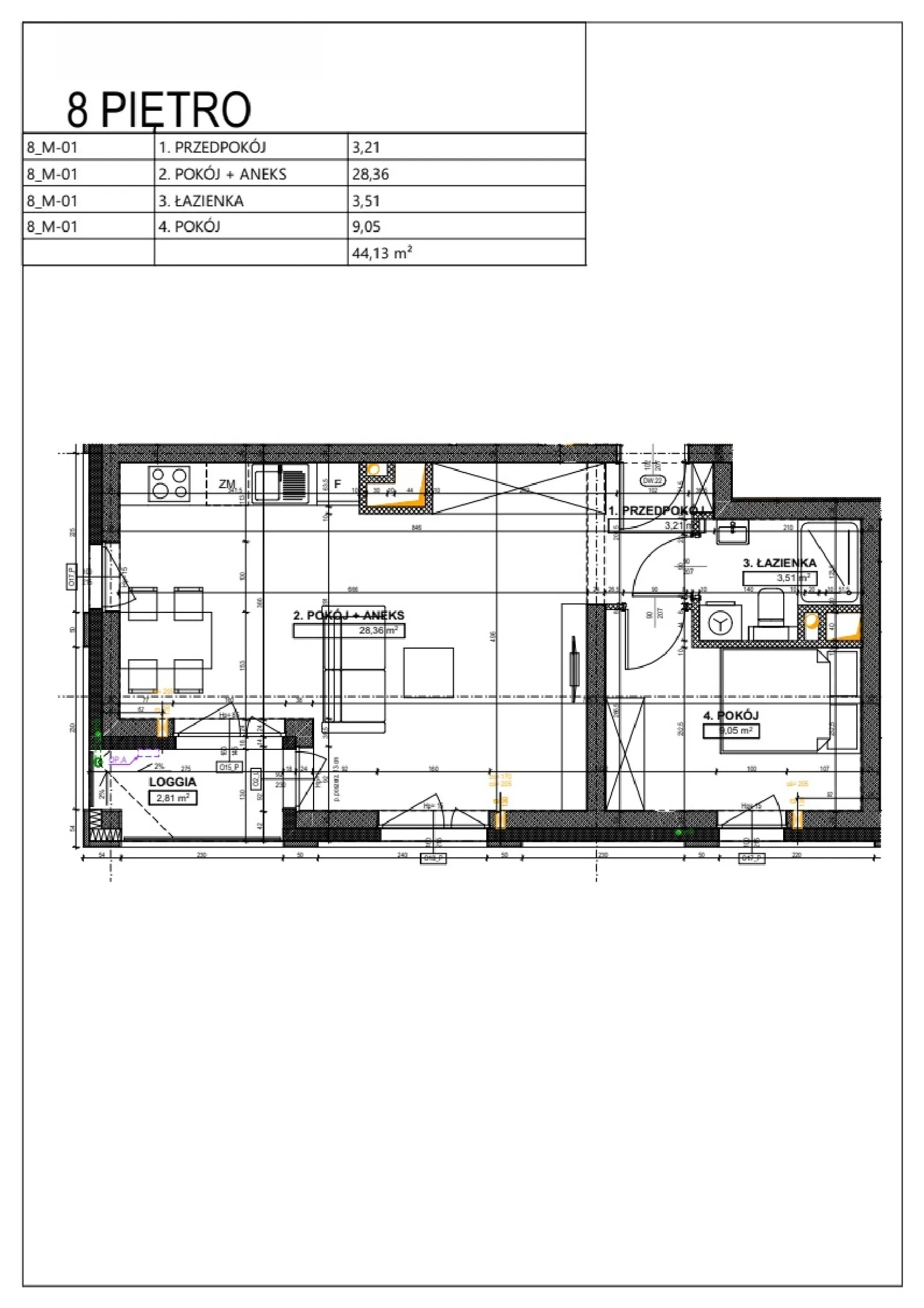 Floor plan: Apartment no. B91_B