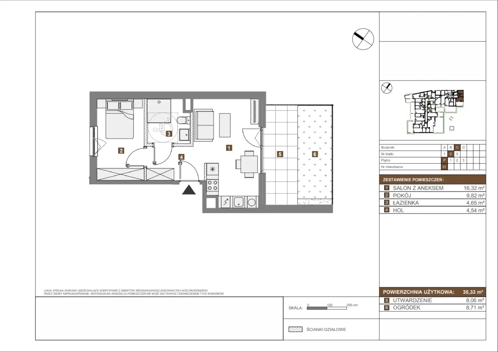 Floor plan: Apartment no. C31