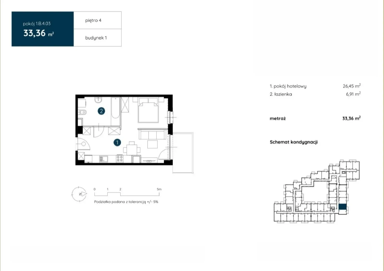 Floor plan: Apartment no. 1.B.4.03
