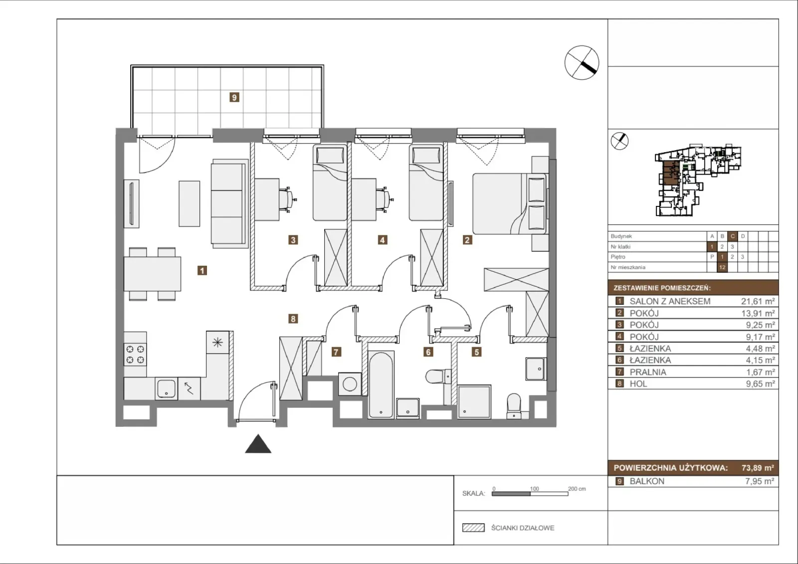 Floor plan: Apartment no. C12