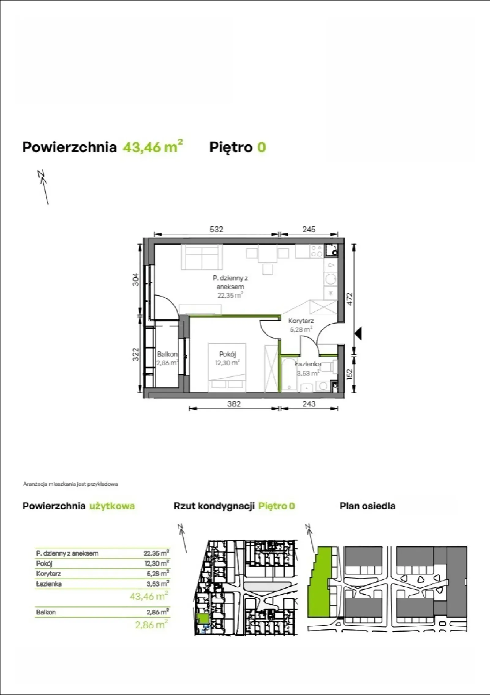 Floor plan: Apartment no. A1/00/05