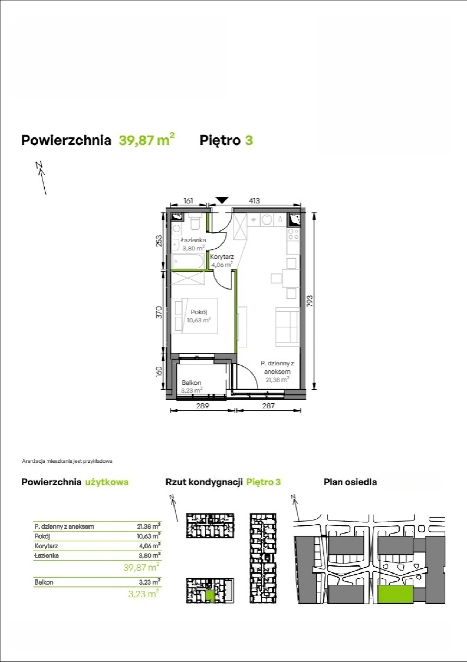Rzut: Lokal D3/03/21, 2 pok.
