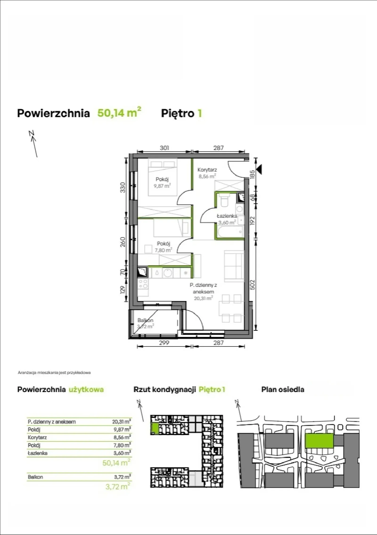 Rzut: Lokal D1/01/11, 3 pok.