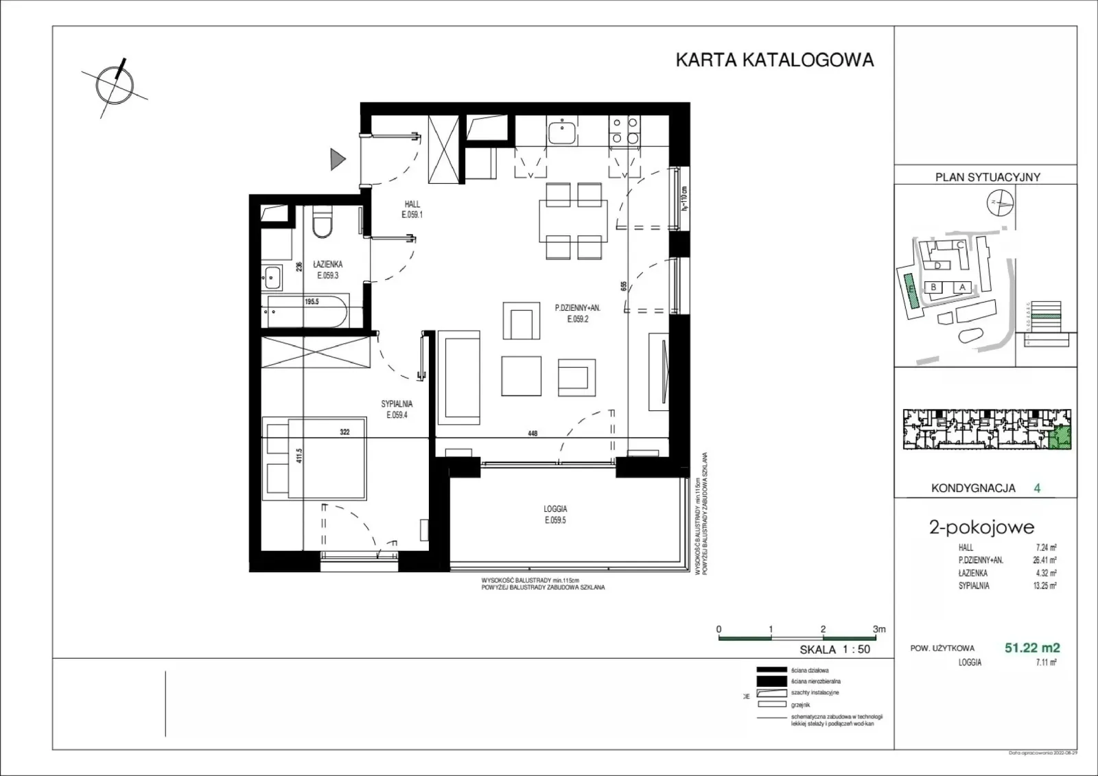 Floor plan: Apartment no. E.059