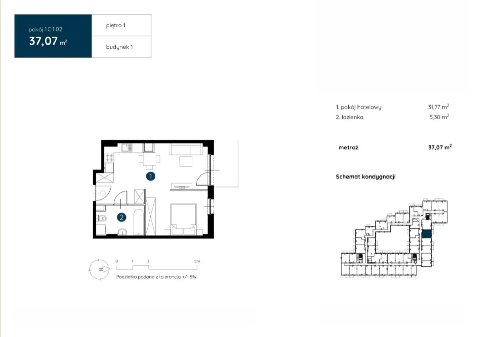 Floor plan: Apartment no. 1.C.1.02